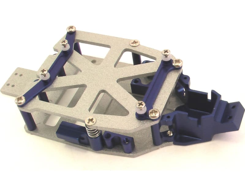 Tap to zoom Fiberglass Complete Chassis (Silver & Blue) - Losi 1/36 Micro-T