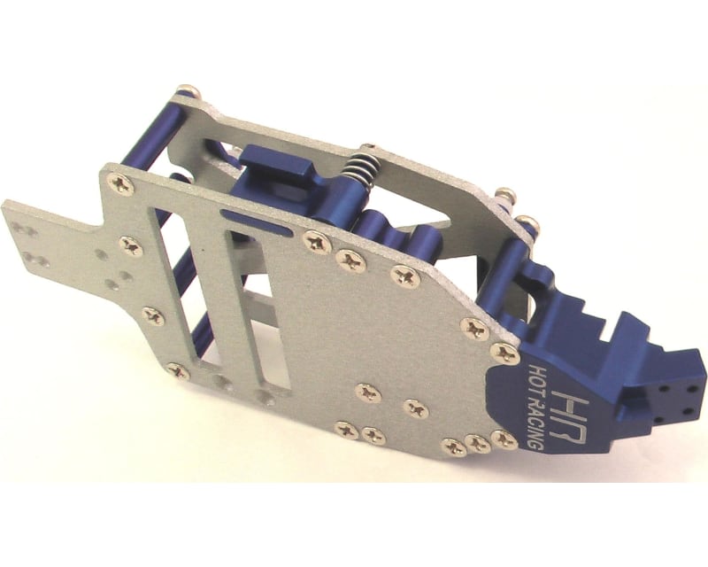Fiberglass Complete Chassis (Silver & Blue) - Losi 1/36 Micro-T