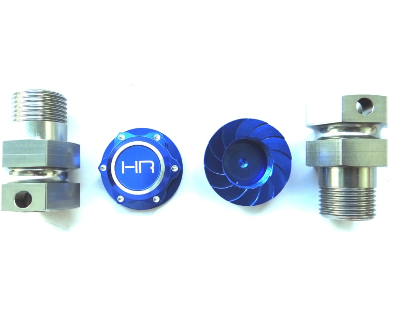 discontinued 13mm Axle Extenders Serrated Nut Blue