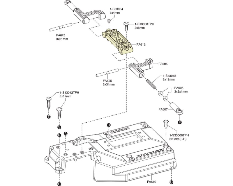 CNC T6 Upper Arm mount FZD2