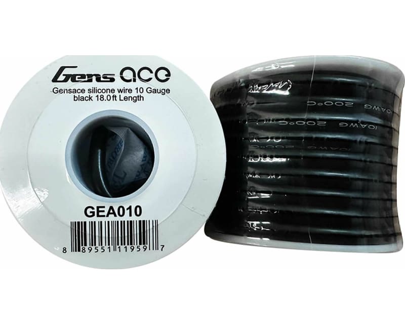 Tap to zoom Gensace silicone wire 10 Gauge black 18.04ft Length