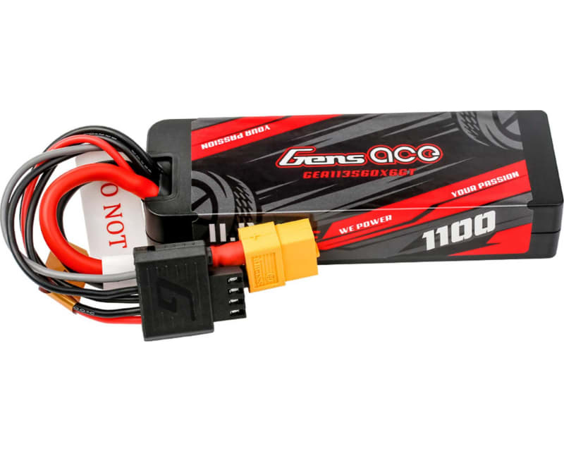 Tap to zoom Gens ace 1100mAh 3S 60C 11.1V HardCase G-tech Lipo Battery Pack