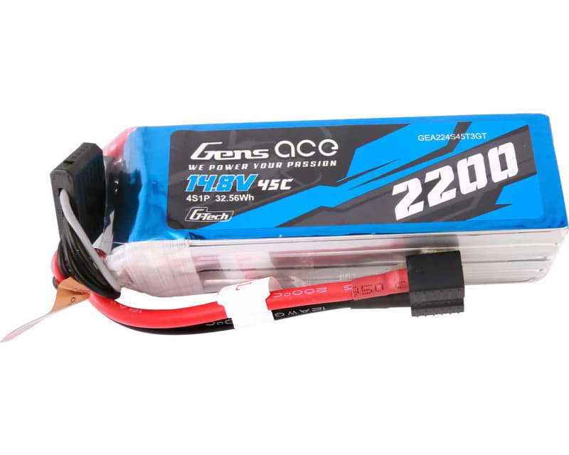 Tap to zoom 14.8V 2200mAh 4S 45C G-Tech Smart LiPo: Universal