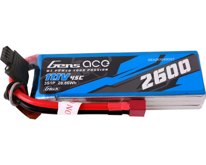 11.1v 2600mah 3s 45c G-Tech Smart Lipo: T-plug style connector photo