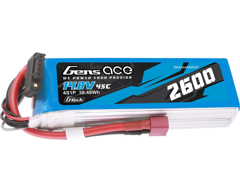 14.8v 2600mah 4s 45c G-Tech Smart Lipo: T-plug style connector photo