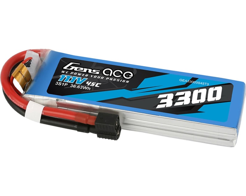 Tap to zoom 11.1v 3300mah 45c 3s1p Lipo: Ec3 And T-plug style Adapter