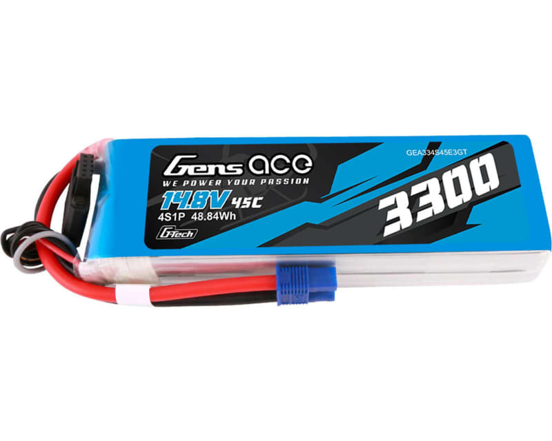 14.8V 3300mAh 4S 45C G-Tech Smart LiPo: EC3 photo
