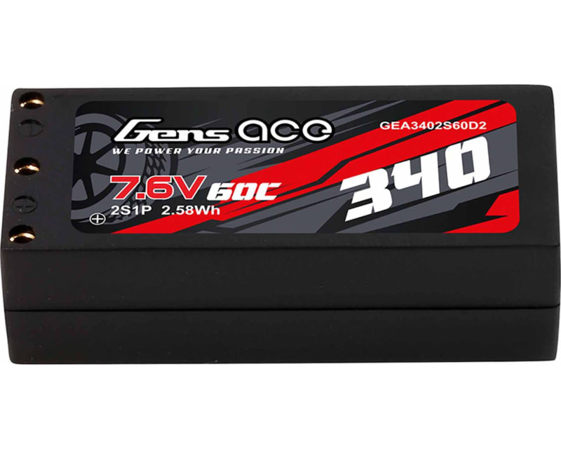 Tap to zoom 340mAh 2S 60C 7.6V HV LiPo Battery w/ XT60 Plug