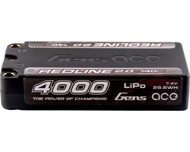 Tap to zoom 4000mAh 2S 140C 7.4V HardCase 130# Shorty Redline 2.0 Series w/