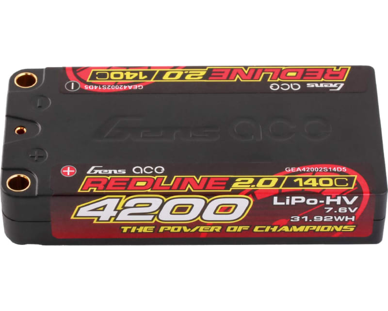 7.6V 4200mAh 2S 140C LiHV: 5.0mm Bullet redline 2.0 photo