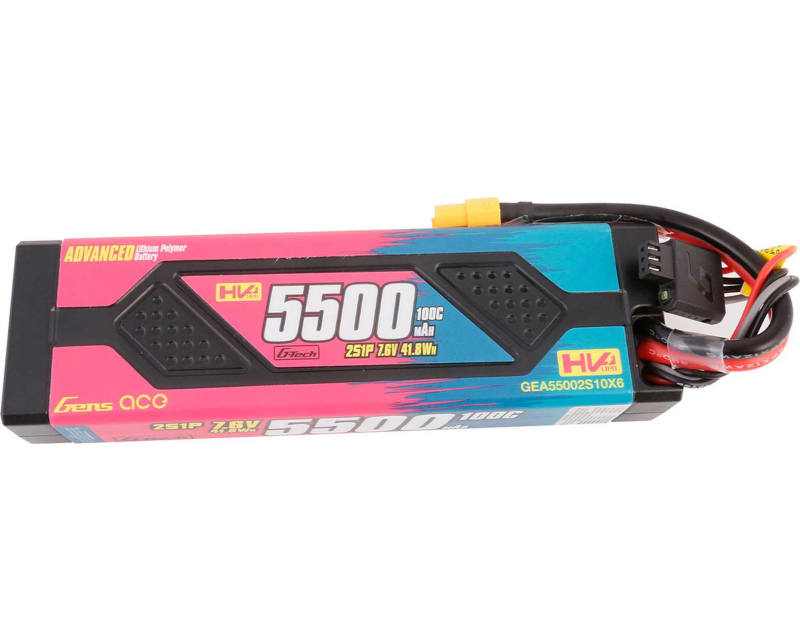 7.6V 5500mAh 2S 100C LiHV TRX battery XT60 photo