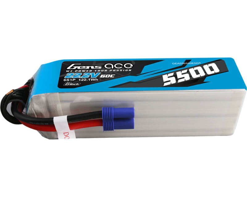 22.2V 5500mAh 6S 60C G-Tech Smart LiPo:EC5