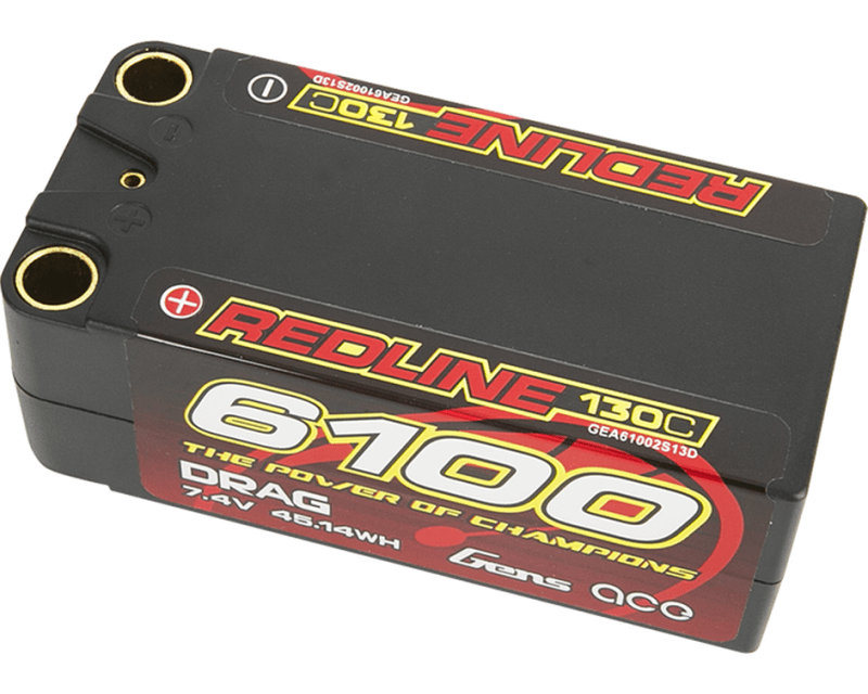 7.4 6100 mAh 2S 130C LiPo Hard Case 8mm Bullet
