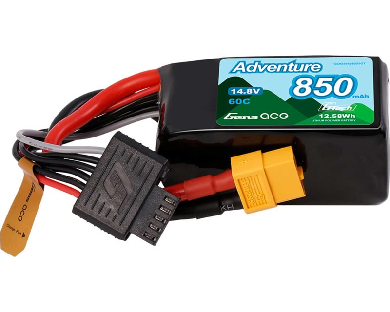 850mAh 4S 14.8V 60C Adventure Series Lipo Battery Pack with XT60 photo