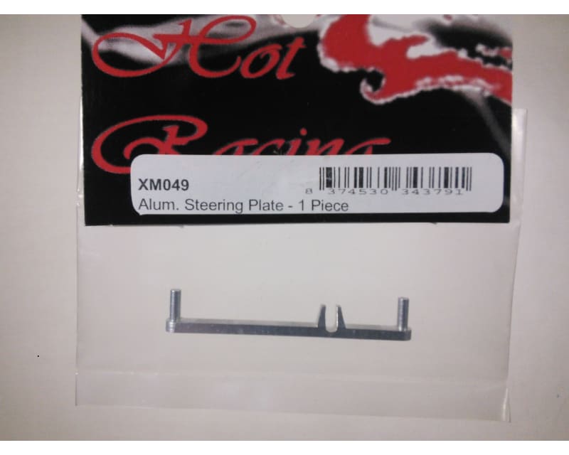 Blue alum. steering plate