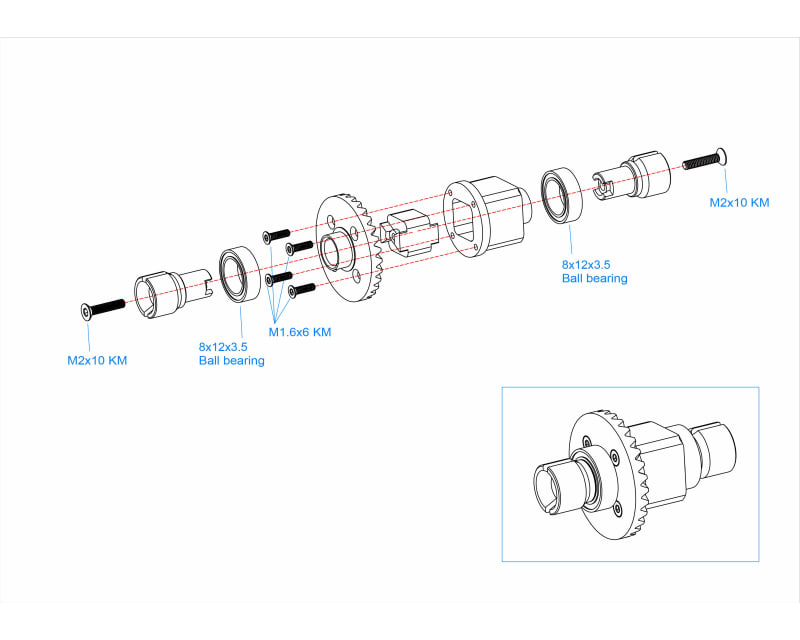 Aluminum Differential Locker Spool Grom