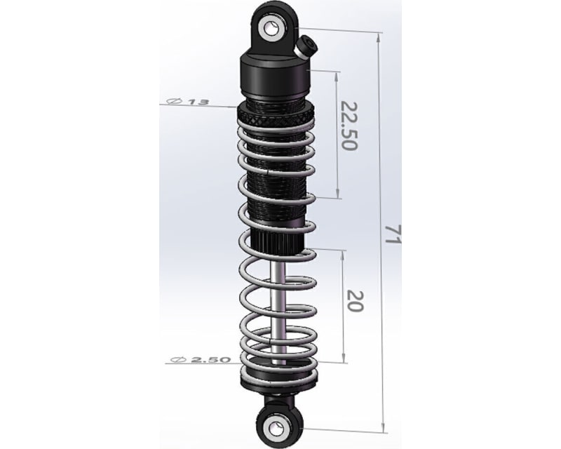 Tap to zoom Aluminum Damper Shock 71MM (2) - GROM MT