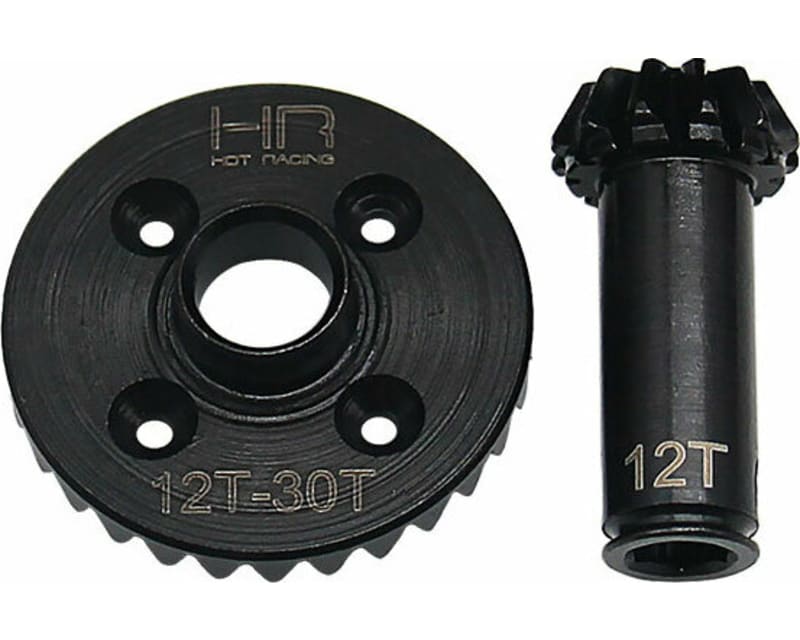 30/12T Steel Helical Diff Ring/Pinion Front Gear Set GROM