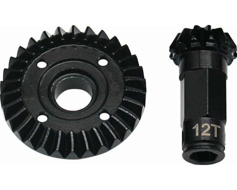 30/12T Steel Helical Diff Ring/Pinion Rear Gear Set GROM