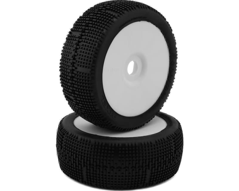 Tap to zoom Pixel Pre-Mounted 1/8 Buggy Tires (White) (2) (N25 - Super Soft)