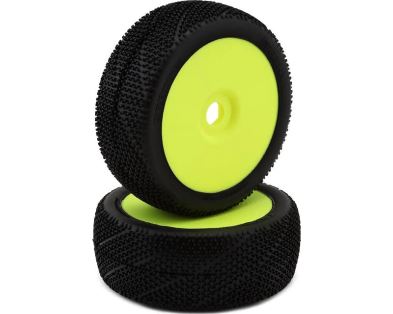 Triky Pre-Mounted 1/8 Buggy Tires (Yellow) (2) (N25 - Super Soft