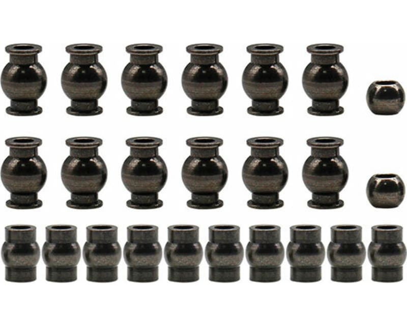 Complete 22-Piece black chrome Pivot Ball Set Arrma 1:10
