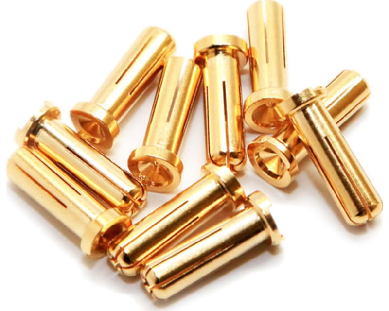 Maclan Max Current 5mm Gold Bullet Connectors 10 Pieces
