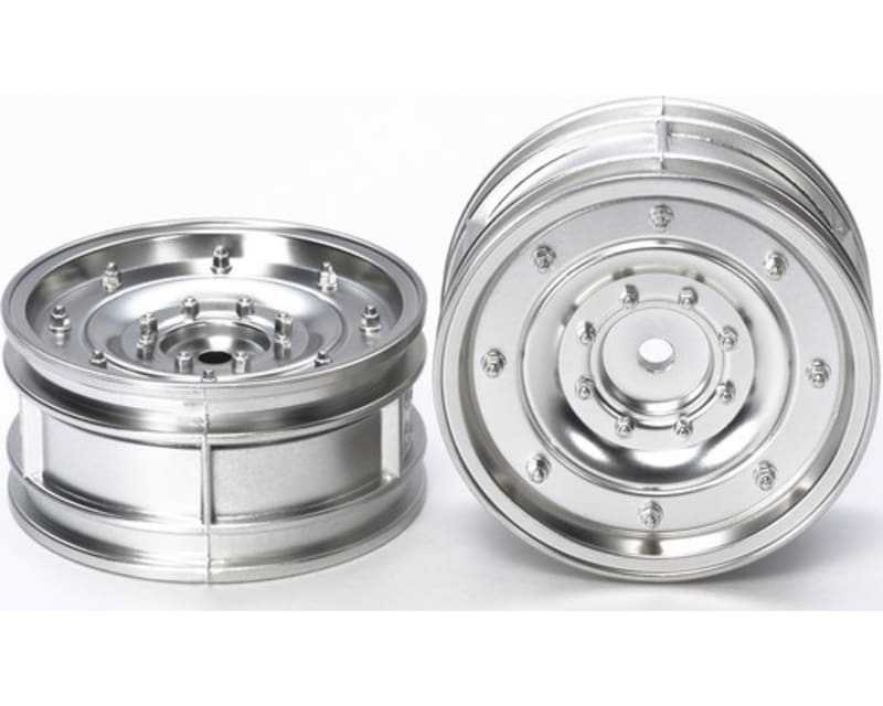 RC Matte Plated Dish Wheels - Silver 26mm Width/Offset +2 photo
