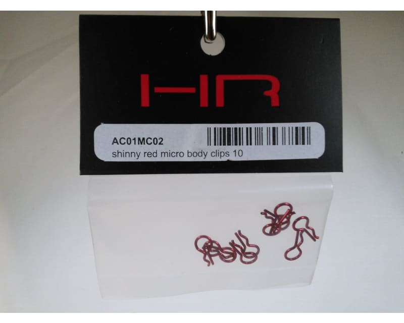 Tap to zoom discontinued Shinny Red Micro Body Clips (10)