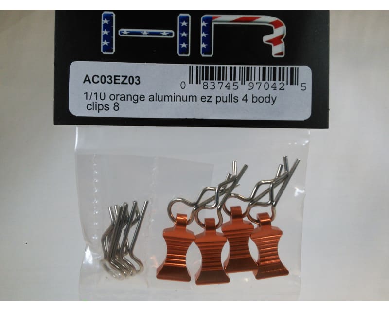 Tap to zoom Orange bent Body Clips 22.4mm long 1.3mm wire (4)