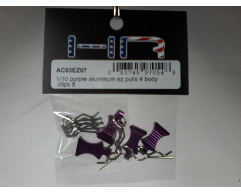 Tap to zoom Purple bent Body Clips 21.5mm long .8mm wire (4)