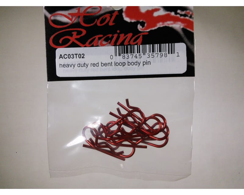 discontinued Heavy duty Red bent loop body pin