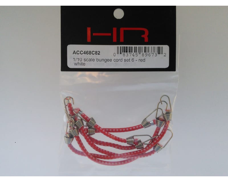 discontinued 1:10 Scale elastic cord Set (6) Red W/ White