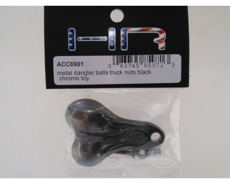 Metal Dangler Balls Truck Nuts (black chrome) (toy)