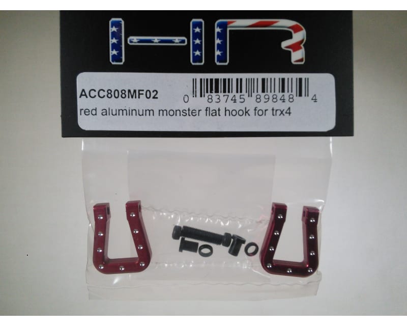Red Aluminum Monster Flat Shackles TRX-4 SCX10 SCX10 II