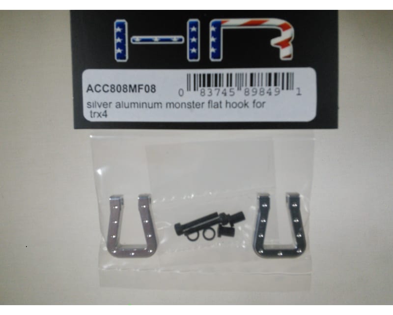 Silver Aluminum Monster Flat Shackles TRX-4 SCX10 SCX10 II
