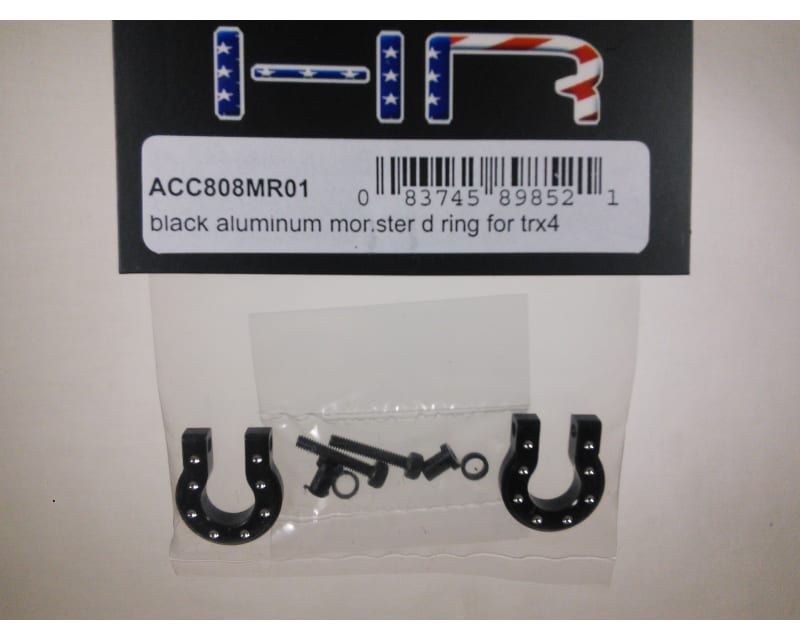 Black Aluminum Monster D-Ring Shackles TRX-4 SCX10 SCX10 II