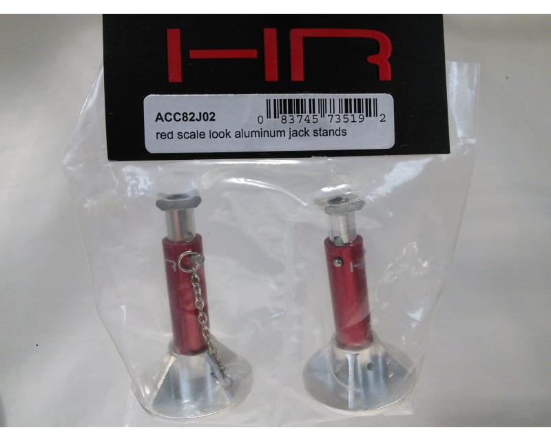Tap to zoom discontinued Hot Racing Red RC Scale Look Aluminum Jack Stands