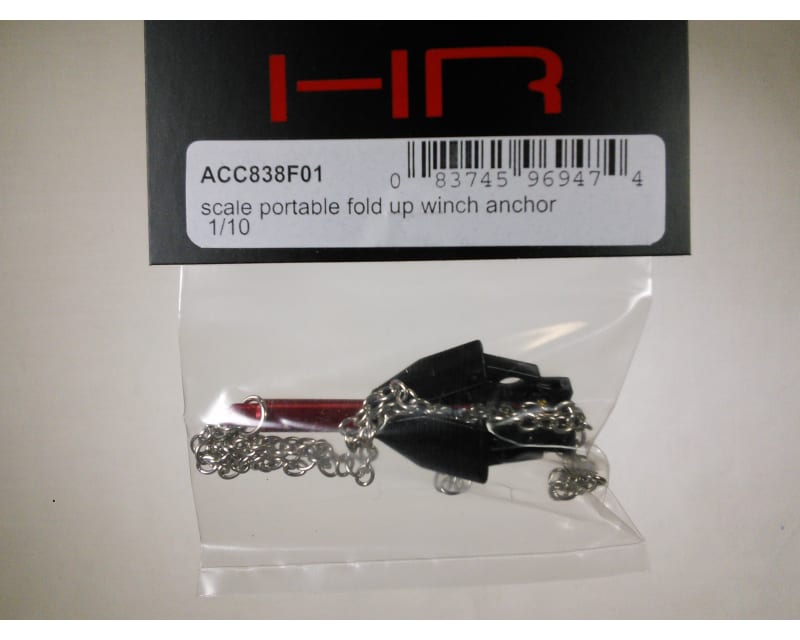 1:10 Scale Portable Fold Up Winch Anchor Black/Red