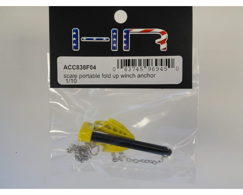 1:10 Scale Portable Fold Up Winch Anchor Yellow/Black