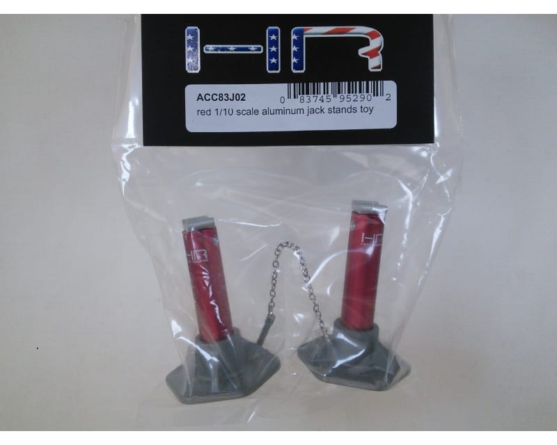 Red 1:10 Scale Aluminum Jack Stands (Toy)
