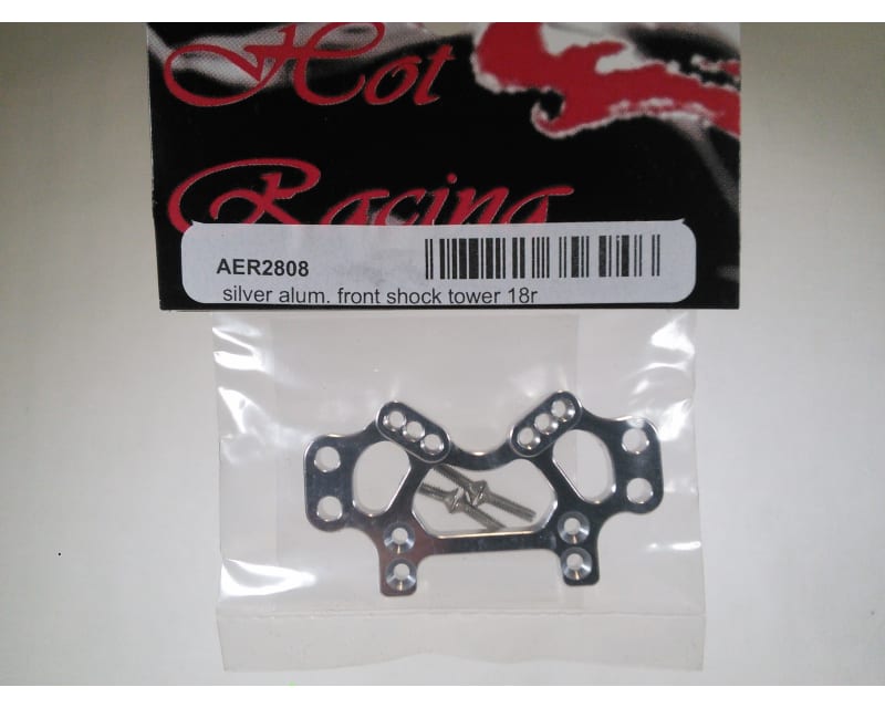 Silver Alum. Front Shock Tower 18R