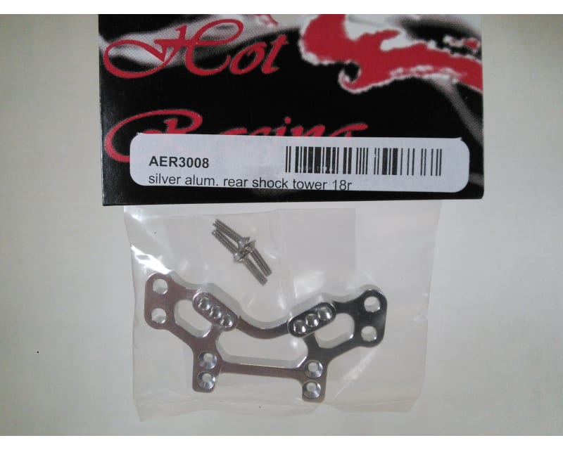 Silver Alum. Rear Shock Tower 18r