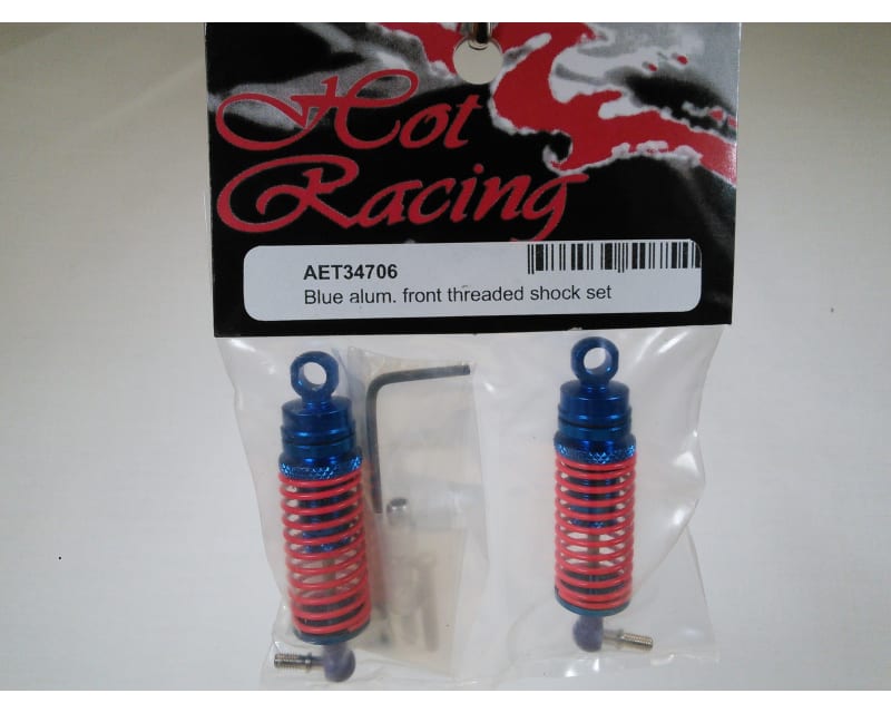 Tap to zoom discontinued Blue Aluminum Front Threaded Shock Set
