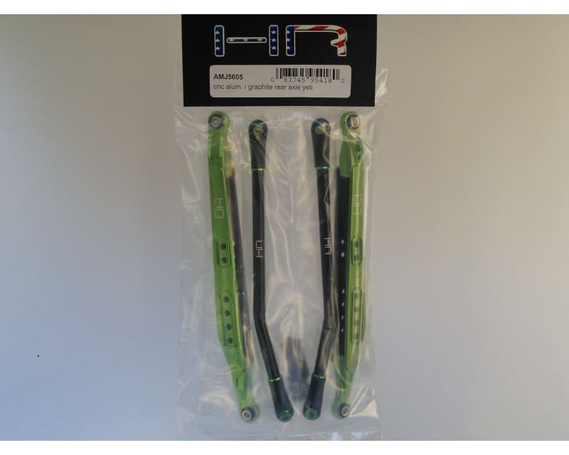 Green Aluminum & Cf Link Set Axial Rr10 Smt10 Yeti