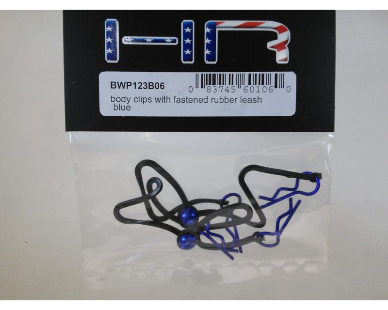 Tap to zoom discontinued Body Clips with Fastened Rubber Leash (Blue)