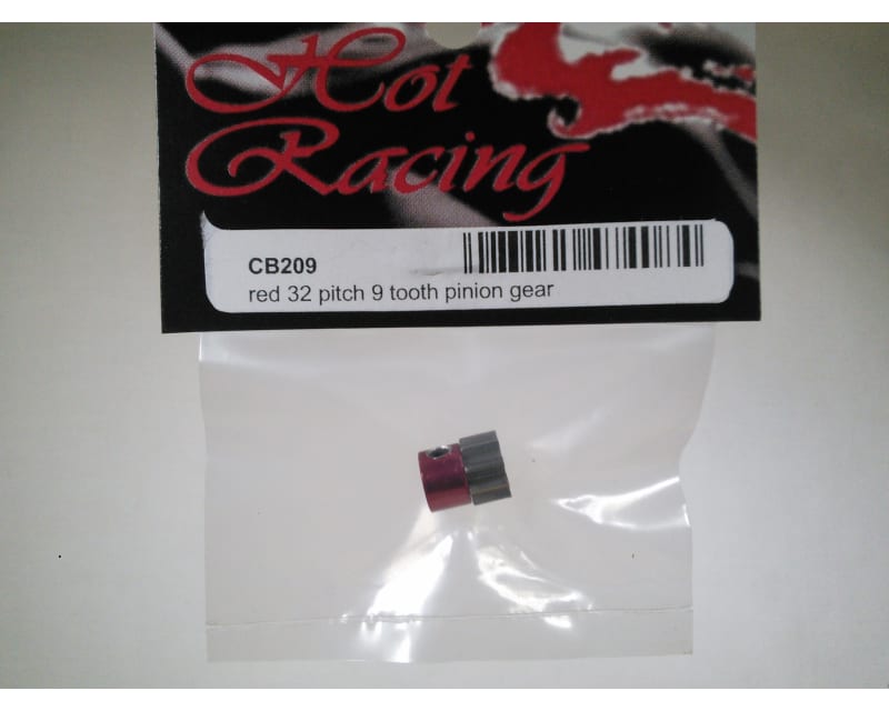Red 32 Pitch 9 Tooth Pinion Gear