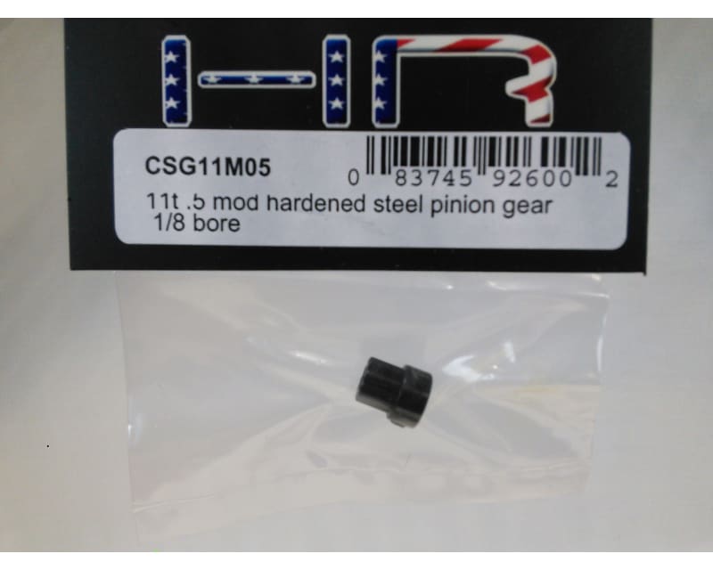11t 0.5 Mod Hardened Steel Pinion Gear 1/8 Bore