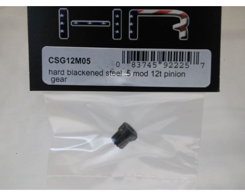 Tap to zoom 12t 0.5 Mod Hardened Steel Pinion Gear 1/8 Bore