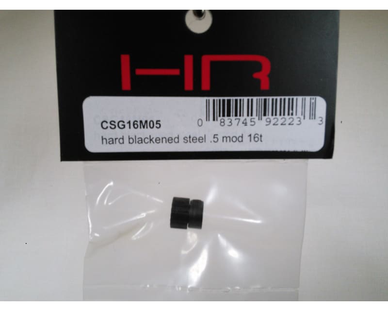 Tap to zoom 16t 0.5 Mod Hardened Steel Pinion Gear 1/8 Bore